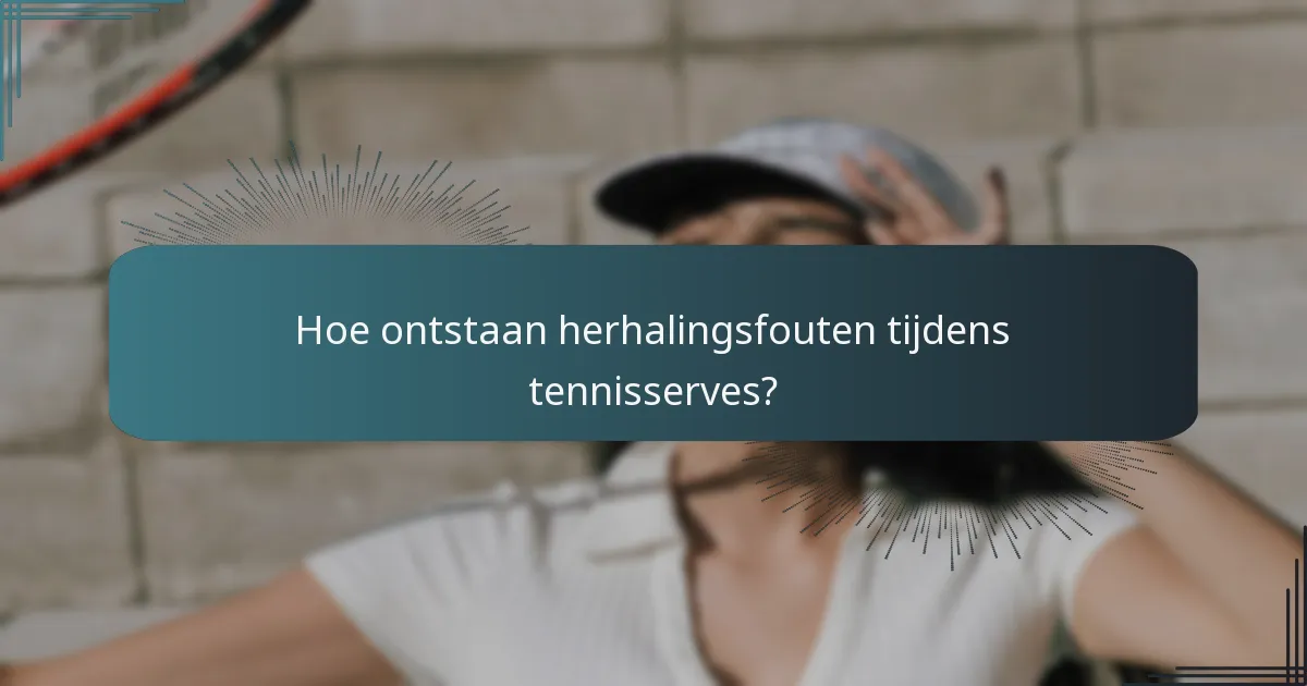 Hoe ontstaan herhalingsfouten tijdens tennisserves?