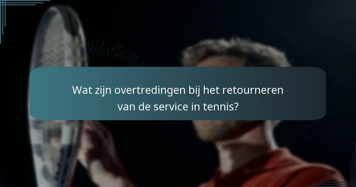 Wat zijn de officiële regels die overtredingen bij het serveren in tennis regelen?